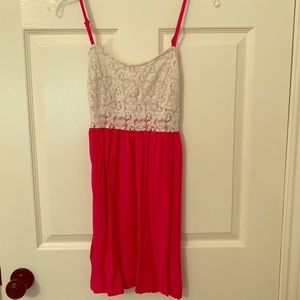 Pink and lace dress